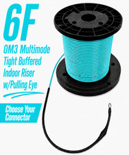 6 Fiber Indoor OM3 Multimode Distribution Riser Preterminated Assembly USA Made picture