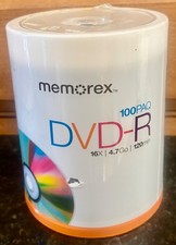 BRAND NEW Memorex DVD+R 16X 4.7GB 120min 100 Pack Spindle New Factory Sealed picture