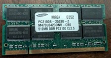 SAMSUNG 512MB DDR-266 (PC-2100) M470L6423DN0-CB0 Laptop Memory picture