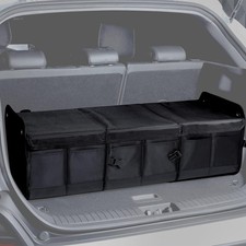 1680D Trunk Organizer with Lid, Extra-Large 114L Collapsible Cargo Organizer ... picture