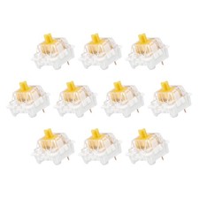 10pcs Yellow Keyboard Switches 3-Pin 45gf Linear Keyboard Switch Replacement picture