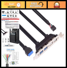 Internal USB 2.0 & 3.0 Female Mount Panel Cable with PCI Bracket - 50cm, 9pin/19 picture