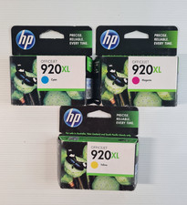 HP 920XL Genuine Ink Cartridges Cyan Magenta Yellow 3pk New Sealed picture