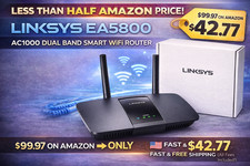 Linksys EA5800 AC1000 Dual-Band Smart WiFi Router Wireless Router w/ Adapter picture