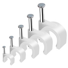 500Pcs Cable Clips with Steel Nail in Cable Clips White 4Mm 5Mm 6Mm 8Mm 10Mm picture