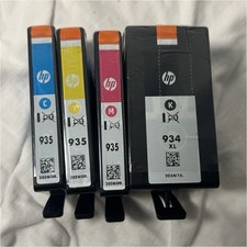 HP Genuine/Original 934XL Black + 935 Cyan Yellow Magenta Inkjet Ink Cartridges picture