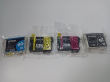 EPSON 220XL Ink Cartridges 4 Pack 2 Epson & 2 Ezink New Unopened open box picture