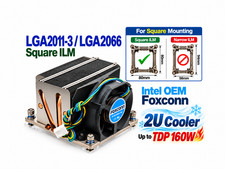 LGA2011-3 LGA2066 2U Cooler TDP 160W, Intel OEM Foxconn Square ILM picture