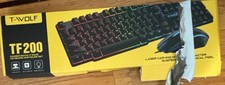 T-Wolf TF200 Gaming Keyboard and Mouse Combo Set RGB, Black, damaged box picture