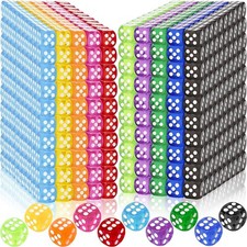 500 Pcs 14mm 6-Sided Acrylic Dice Set, 10 Colors for Board Games picture