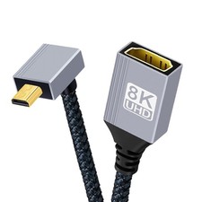 Micro HDMI to HDMI 8K@60Hz 4K@120Hz 48Gbps Ultra High Speed Gold Plated Cable picture