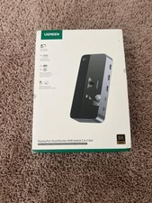 UGREEN 8K@60Hz Displayport KVM Switch 2 Monitors 2 Computers, Aluminum with 4 US picture