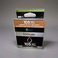 Lexmark 14N0822 105XL High Capacity Black Ink Genuine OeM Sealed Box  picture