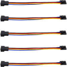 5Pcs 5Pin to 4Pin Fan Adapter Cable,Pc CPU Fan Connector Converter picture