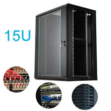 15U Network Server Data Cabinet Wall Mount Rack Enclosure Glass Locking Door picture