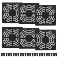 6 Pcs 60mm Black Fan Filter Grill Plastic Ventilation Grill Cover for Industry picture