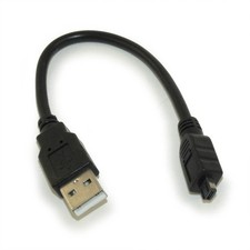6in USB 2.0 Type A Male to Mini-B 4 Pin Male Cable Black Ltd Lifetime Warranty picture