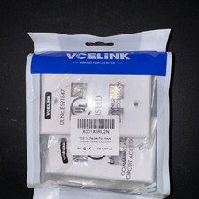 VCELINK 10-pack  4-port Keys -Plate and Patch Panel - White NIP picture
