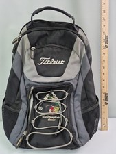 VTG Disney Micky Mouse Golf Titleist Black/Grey Backpack Travel Bag picture