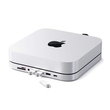 Mac Mini M1 M2 USB-C Hub Stand Dock Aluminum USB 3.0 SD Card Headphone Silver picture