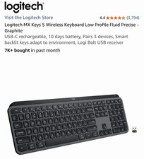 NEW /SEALED Logitech MX Keys S Advanced Wireless Illuminated Keyboard LowProfile picture