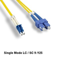 10x Kentek 15 m LC to SC Single-Mode Fiber Optic Cable 9/125 Duplex Ethernet picture