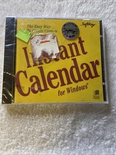 Softkey Instant Calendar For Windows PC CD ROM NIP NOS Sealed Brand New VTG 1994 picture
