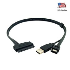 2.5 Hard Drive SATA 22Pin to eSATA Data USB Powered Cable Adapter picture