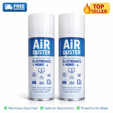 2 Pack Compressed Air Duster Spray Cleaner for Keyboard PC Electronics picture