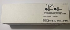 HP 125A Toner Cartridge - Black, 2 Pack (CB540AD) Dual Pack Sealed picture