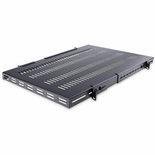 StarTech 1U Adjustable Mounting Depth Vented Fixed Rack Shelf - 250lbs picture