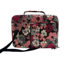 Vera Bradley MOCHA ROUGE LAPTOP PORTFOLIO Computer Hard Case Travel Work School picture