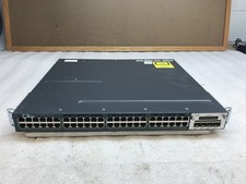 Cisco Catalyst 3650X WS-C3560X-48P-E 48 Port Network Switch w Power Cables picture