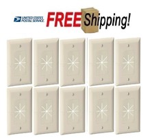 Split Wall Plate With Flexible Opening Almond-Beige Qty 10 NEW picture