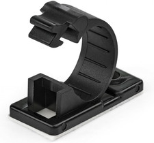 StarTech 100 Adhesive Cable Management Clips, Black, TAA, Sticky (CBMCC2) | Nylo picture