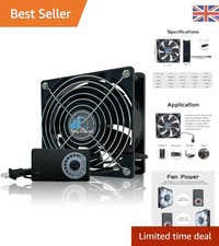 120mm Variable Speed AC Plug Computer Fan with Multi-Speed Controller - 95.8 CFM picture