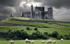 Landscape castle r sheep church ruins Custom Gaming Mat Desk picture