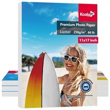 Koala Premium Luster Photo Paper 11x17, 200 PK, Soft Glossy 66 lb Inkjet Printer picture