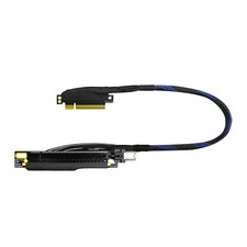 PCIe 4.0 x8 to x16 Adapter Cable Silver-Plated 16GB/s Bidirectional Bandwidth picture