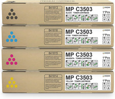 MP C3503 C3003 Toner Cartridge Set (4 Pack, 1BK/1C/1M/1Y) - Lovn 841813 841816 8 picture