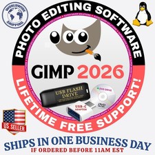 GIMP 2024 Photo Editing Tool Graphic Design, Image Enhancement | DVD, USB | 2025 picture