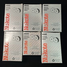 NOS NU-KOTE BR80N Universal Calculator Ribbon Black/Red Sealed - Pack of 6 picture
