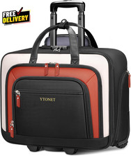 Rolling Laptop Bag, 17.3In Rolling Briefcase for Women Work College Teacher picture