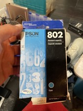 New Genuine Epson 802 Cyan Ink Cartridges WorkForce Pro WF-4720 Exp 6/28 picture