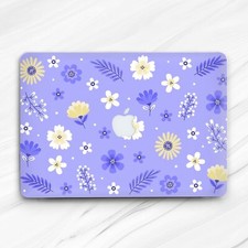 Elegant Flowers Leaf Purple Floral Hard Case For Macbook Air 13 Pro 16 13 14 15 picture