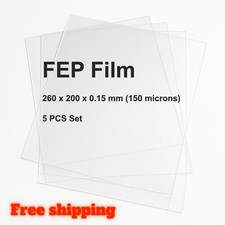 5PCS FEP Film 260x200x0.15mm for Anycubic Photon Mono X, Elegoo Saturn, Mighty picture