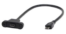 zdyCGTime 30cm Panel Mount Cable, Micro USB Male to Female, USB, black  picture