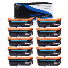 10PK CE261A Cyan Toner for HP LaserJet 647A CP4525xh CP4525dn CP4025dn CP4025n picture