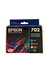Epson 702 Genuine Ink Cartridge Black and Color Combo Pack T702120-BCS Exp 3/28 picture