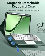 Harvopu Backlit Detachable Keyboard Folio, iPad Air 13/Pro 12.9 Green picture